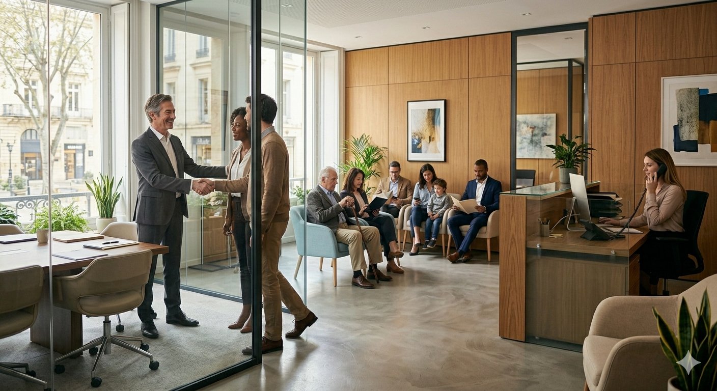 Cabinet avec plusieurs clients