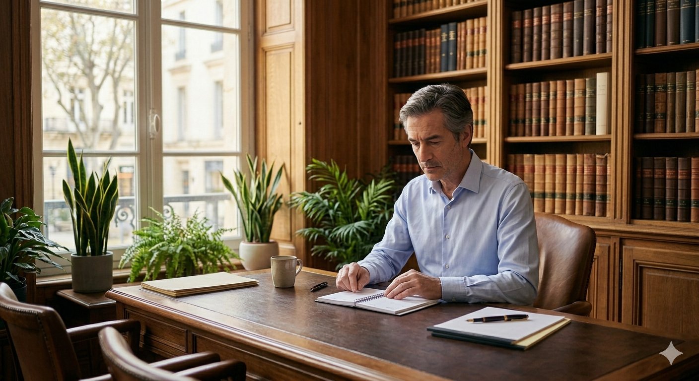 Professionnel libéral seul dans son cabinet