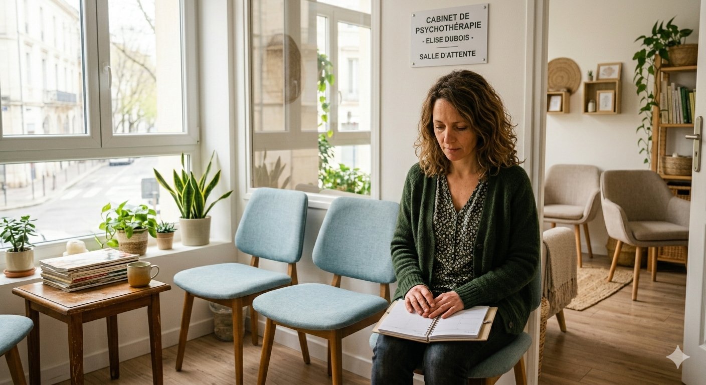 Thérapeute qui reçoit une nouvelle demande de rendez-vous