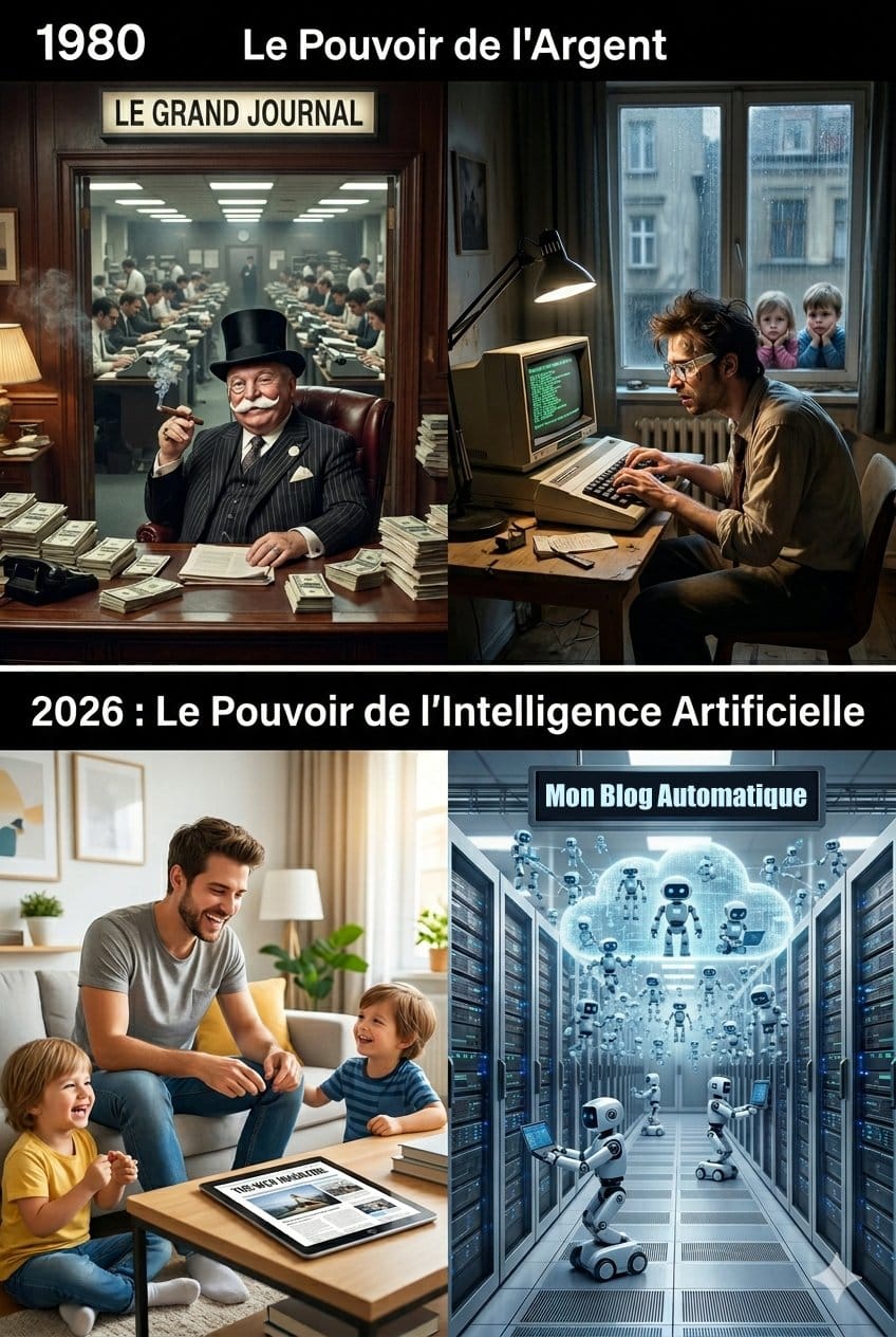 1980 Le pouvoir de l'argent vs 2026 Le pouvoir de l'Intelligence Artificielle