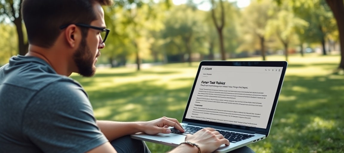Coach enseignant son client pendant qu'un article de blog se publie automatiquement