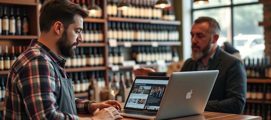 Un caviste vend en boutique pendant que son blog publie automatiquement