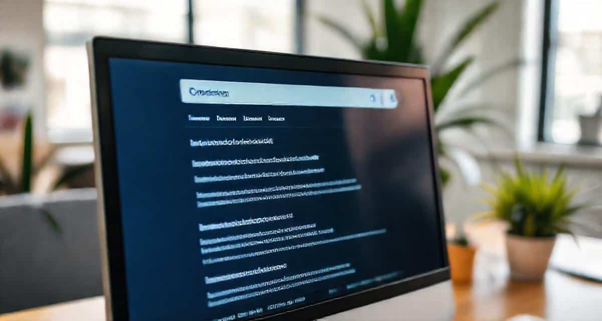 Résultats de recherche Google s'affichant sur un écran d'ordinateur