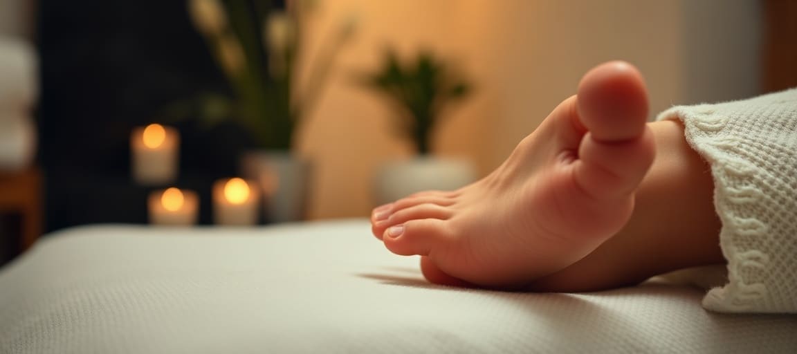 Les mains d'un réflexologue massent le pied d'un patient