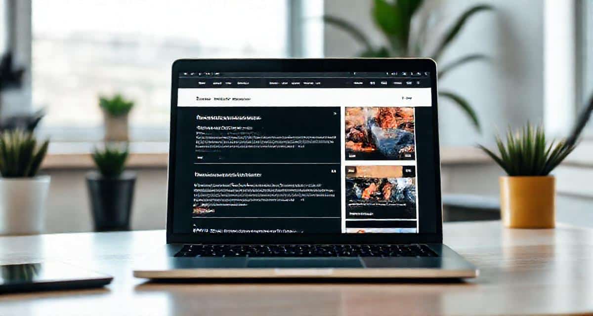 Un écran d'ordinateur publiant automatiquement des articles de blog