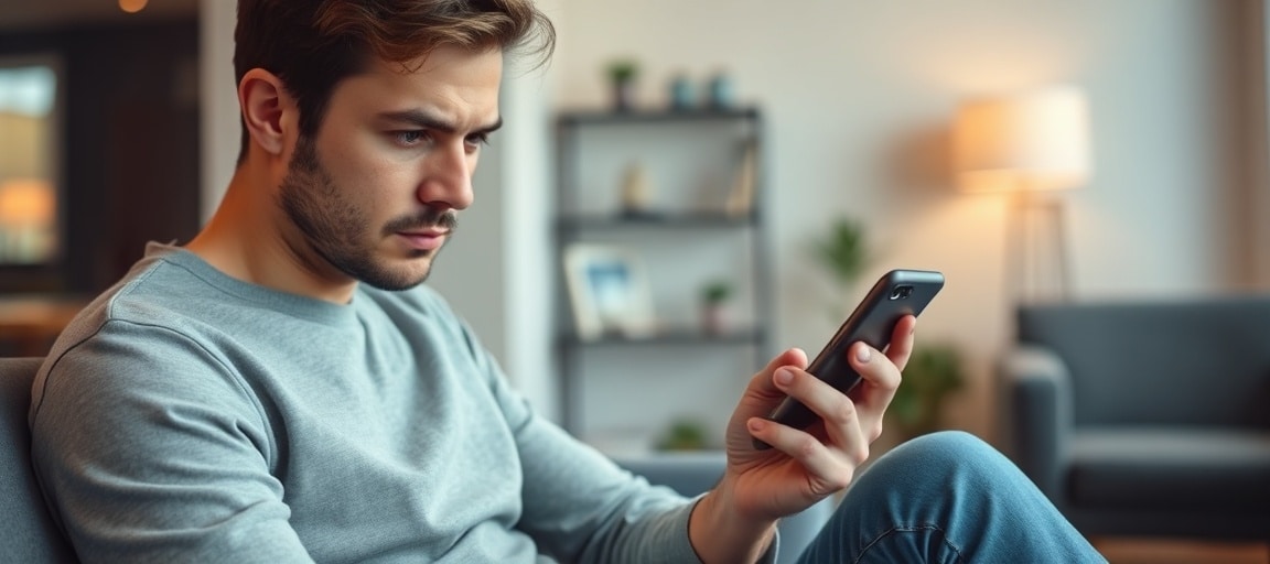 Patient cherchant un podologue sur Internet depuis son téléphone
