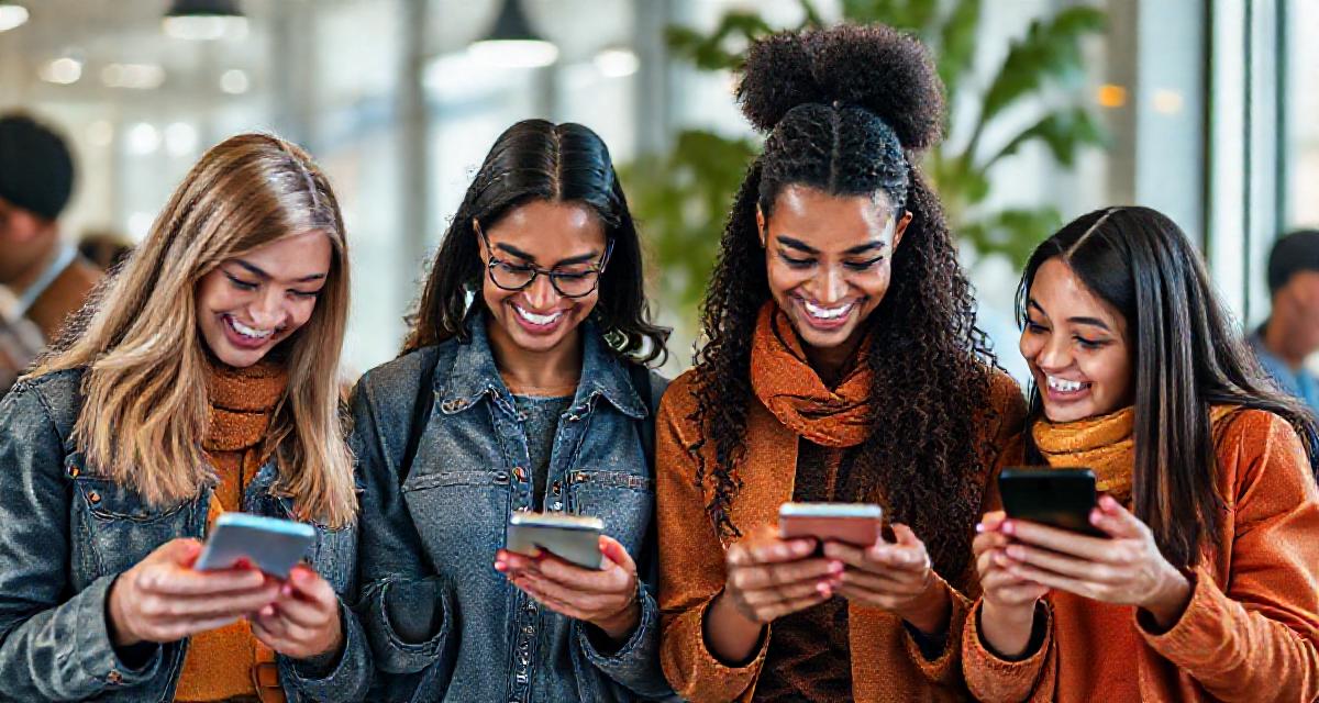 Clients consultant des avis en ligne sur leurs téléphones respectifs